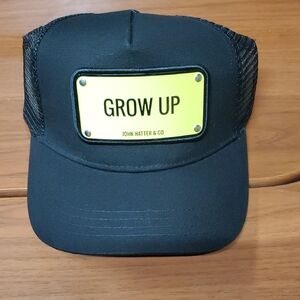 Kids Black Cap with Yellow Patch